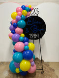 Easel  and Disc with  Balloon Garland HIRE Price from