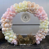 Round Mesh Wall with Organic Balloon Garland HIRE ITEM