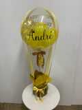 Personalised Hot Air Balloon Bubble Box Arrangement, Price From