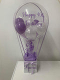 Personalised Hot Air Balloon Bubble Box Arrangement, Price From