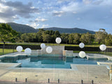 White Pool Balloons Large 60cm  with weight hire