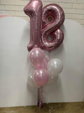 Big Double Number Splendor Balloon Bouquet CHOOSE YOUR AGE