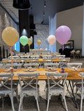 Big 40cm Latex Balloon on weight with Satin Ribbon in Standard or Chrome Colours 40cm 16inch
