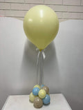 Big 40cm Latex Balloon on weight with Satin Ribbon in Standard or Chrome Colours 40cm 16inch