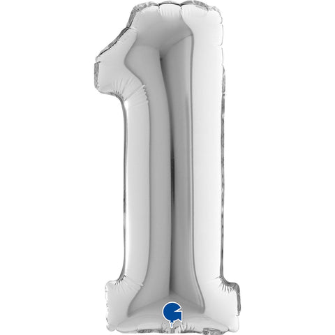 Silver Number 1 Air FIlled Only .Foil 36cm (14") #140915