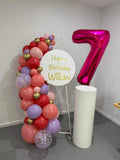 Easel  and Disc with  Balloon Garland HIRE Price from