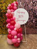 Easel  and Disc with  Balloon Garland HIRE Price from