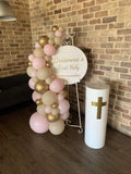White Round Cake Plinth Hire