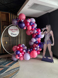 Round Mesh Wall with Organic Balloon Garland HIRE ITEM