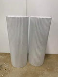 White, Beige or Black Ripple Cake Plinth Stand 90cm tall 33cm round HIRE