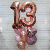 Giant Double Number Birthday Wish with Personalised Balloon Bouquet