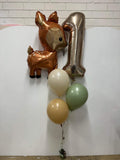 1st First Birthday Giant INFLATED Helium Balloon Numbers - Choose from 23 colours