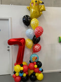 Grand Balloon Number Marquee Design- Choose Theme & Age
