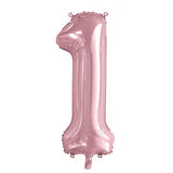 Giant INFLATED Light Pink Number 1 Foil 86cm Balloon #213761
