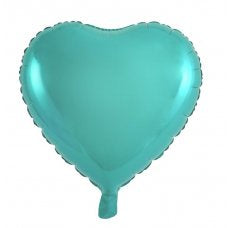 Teal Foil Heart INFLATED 46cm 18 Inch #053516