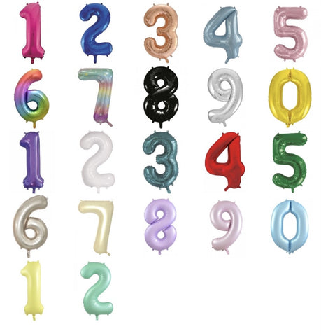 11th Birthday Giant INFLATED Helium Balloon Numbers -23 colours to choose from