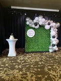 Green Wall Square Backdrop with Balloon Garland HIRE ITEM, price from