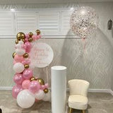 White Round Cake Plinth Hire