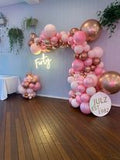 Gold Frame with Organic Balloon Garland HIRE ITEM
