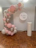 White Round Cake Plinth Hire