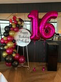 Easel  and Disc with  Balloon Garland HIRE Price from