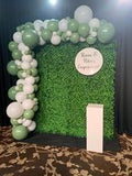 Green Wall Square Backdrop with Balloon Garland HIRE ITEM, price from