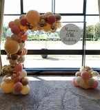 Gold Frame with Organic Balloon Garland HIRE ITEM