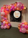 Gold Frame with Organic Balloon Garland HIRE ITEM