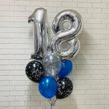 Big Double Number Splendor Balloon Bouquet CHOOSE YOUR AGE