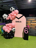 White, Black, Beige, Pink, Blue or Lilac Arch Backdrop Wall Hire with Balloon Garland #WHBD
