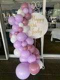 Easel  and Disc with  Balloon Garland HIRE Price from