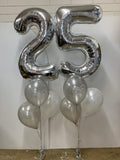 Big Double Number Splendor Balloon Bouquet CHOOSE YOUR AGE