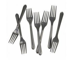 Silver Plastic Fork 20pk