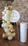 Easel  and Disc with  Balloon Garland HIRE Price from