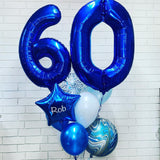 Giant Double Number Birthday Wish with Personalised Balloon Bouquet