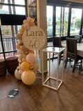 Easel  and Disc with  Balloon Garland HIRE Price from