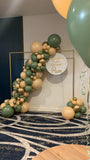 Gold Frame with Organic Balloon Garland HIRE