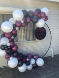 Round Mesh Wall with Organic Balloon Garland HIRE ITEM
