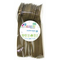 Gold Reusable Spoon 20 pack #386331