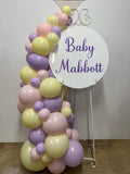 Easel  and Disc with  Balloon Garland HIRE Price from