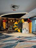 White, Black, Beige, Pink, Blue or Lilac Arch Backdrop Wall Hire with Balloon Garland #WHBD