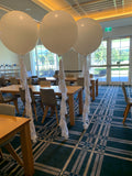 Large 60cm Latex Balloon Helium filled 3-4 day Float Time with Satin Ribbon & Balloon Weight