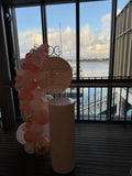 Easel  and Disc with  Balloon Garland HIRE Price from