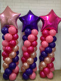 Balloon Column With Star or Round Foil Topper