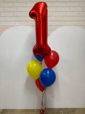 Giant Number Splendor Balloon Bouquet CHOOSE YOUR AGE & COLOURS