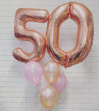 Big Double Number Splendor Balloon Bouquet CHOOSE YOUR AGE