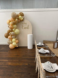 White, Black, Beige, Pink, Blue or Lilac Arch Backdrop Wall Hire with Balloon Garland #WHBD