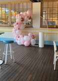 Round Mesh Wall with Organic Balloon Garland HIRE ITEM