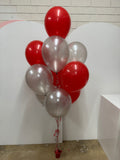 Balloon Tower of 10 latex on balloon weight (with Hi-Float 2-3 days float time)
