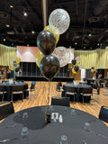 T6 Balloon Centrepiece 6 latex on balloon weight (with Hi-Float 2-3 day float time)